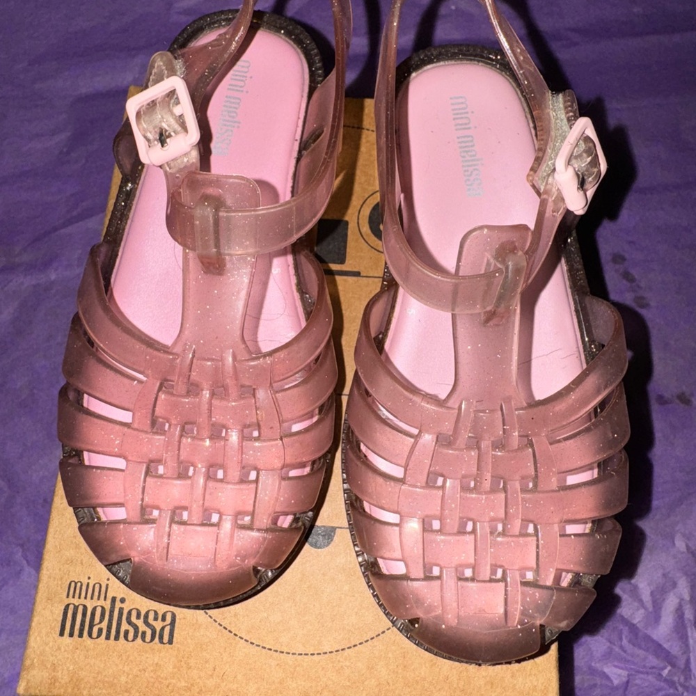 Melissa Pink Fisherman Sandals with Adjustable Ankle Strap